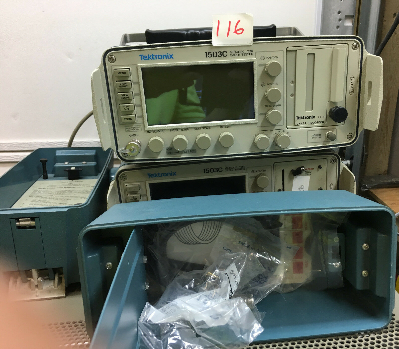 Tektronix 1503C Metallic TDR Cable Tester w Chart Recorder