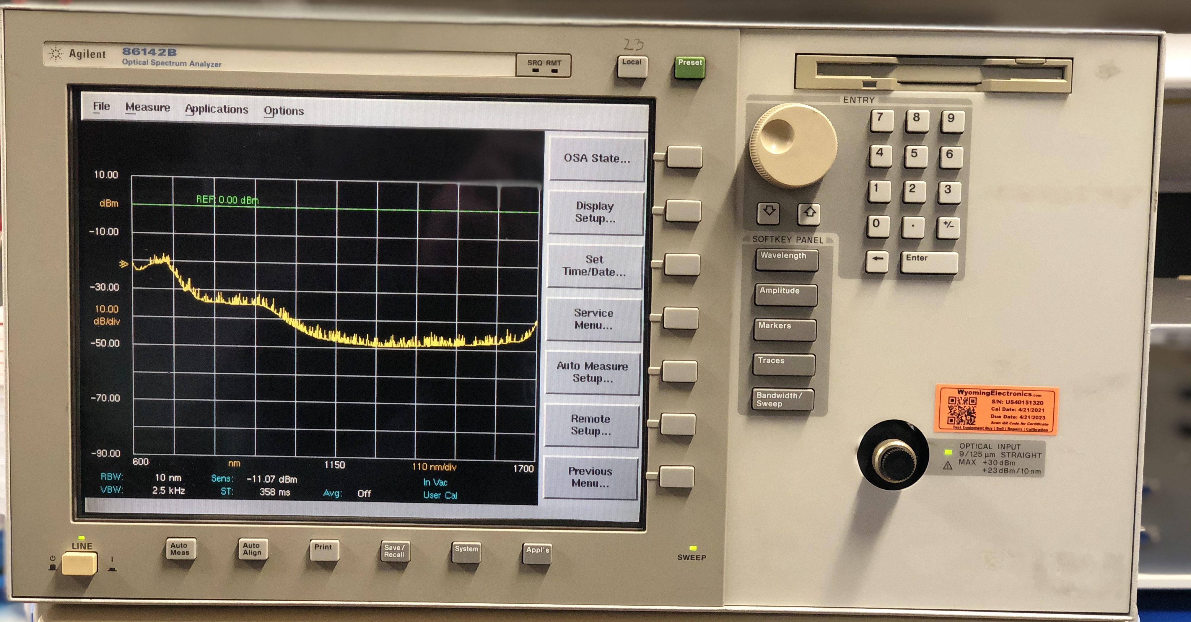 Service & Repair of Agilent 86142B Optical Spectrum Analyzer OSA