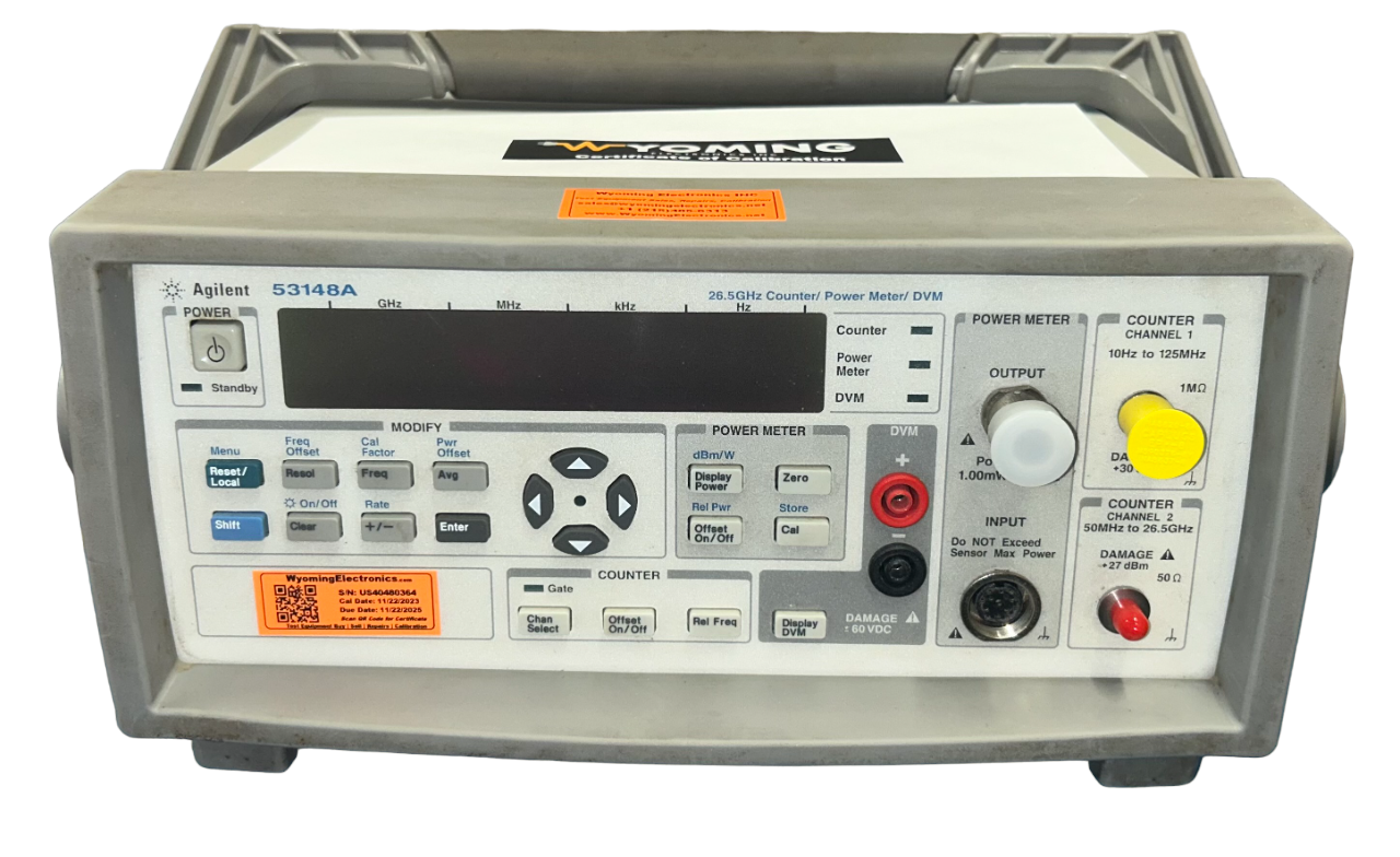 Agilent 53148A 26.5 GHz Microwave Frequency Counter/Power Meter/DVM Agilent 53148A 26.5 GHz Microwave Frequency Counter/Power Meter/DVM