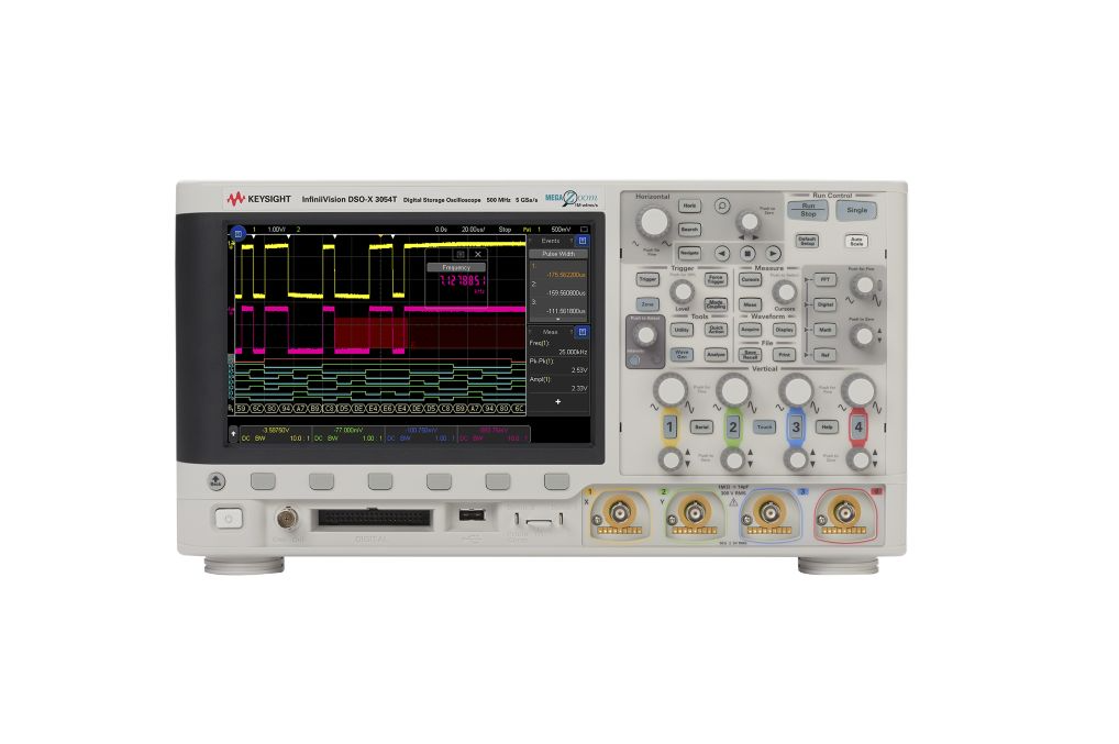 Agilent / Keysight DSOX3054T Oscilloscope: 500 MHz, 4 Analog Channels ...