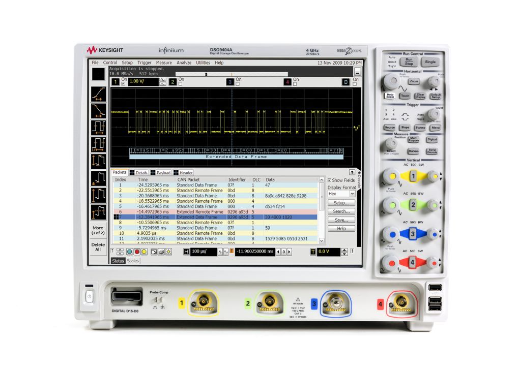 Agilent / Keysight DSO9404A Oscilloscope: 4 GHz, 4 Analog Channels