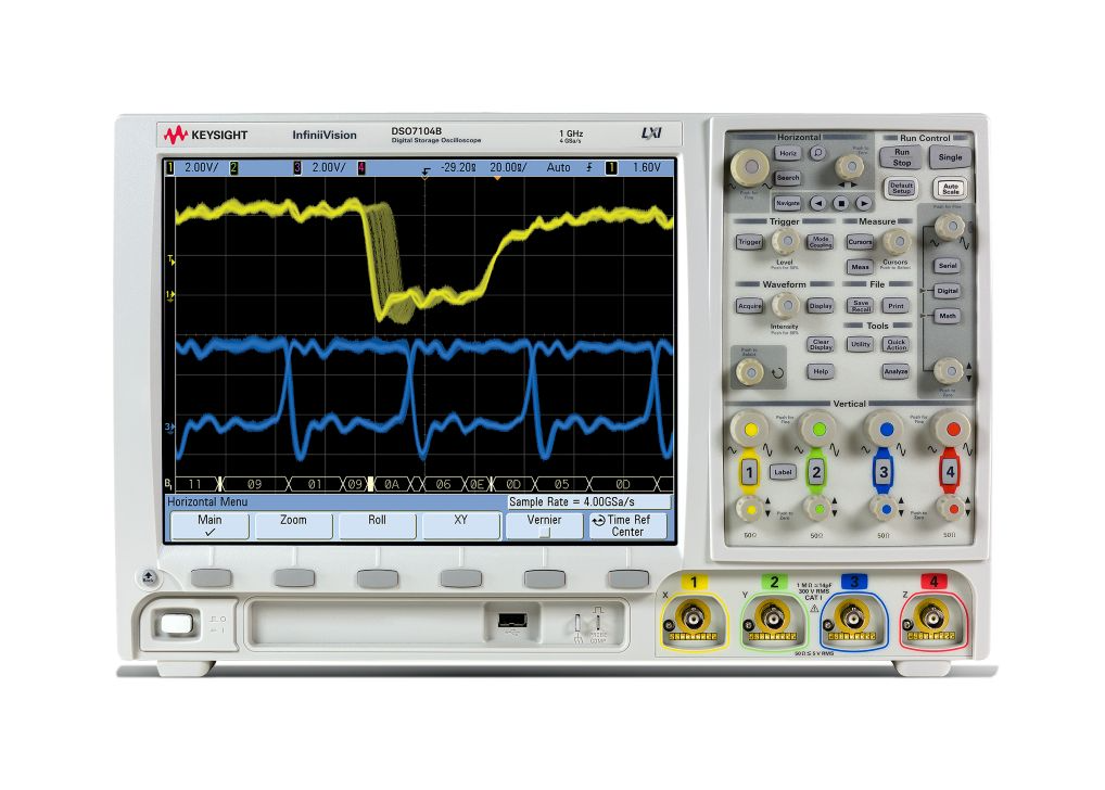 Agilent / Keysight DSO7104B Oscilloscope: 1 GHz, 4 Analog Channels