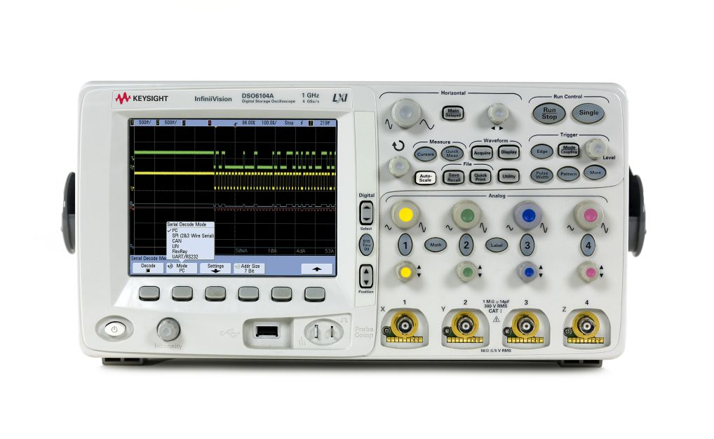 Agilent / Keysight DSO6104A Oscilloscope: 1 GHz, 4 Analog Channels