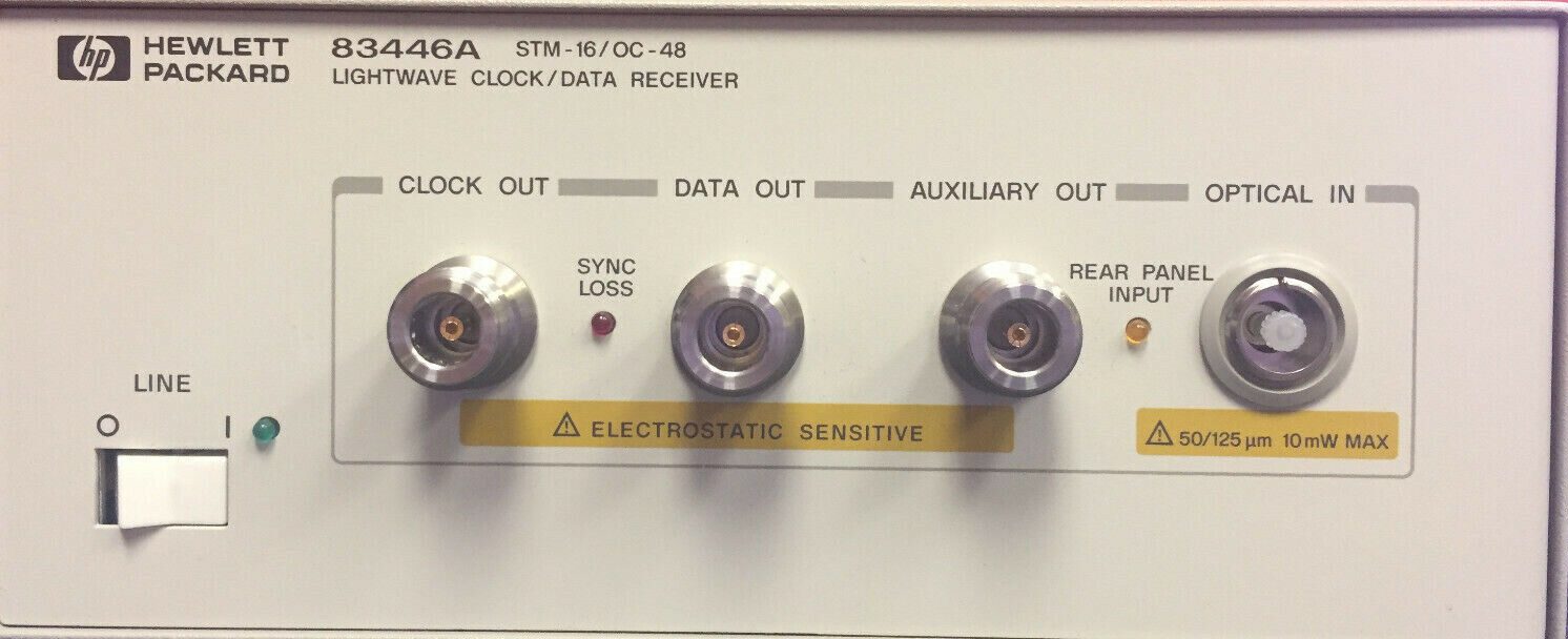 Agilent / Keysight 83446A Lightwave Clock/Data Receiver 2.48832 Gb/sec