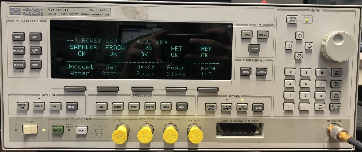 HP / Agilent 83623B High Power Swept-Signal Generator, 0.01 – 20 GHz,+17 dBm calibrated output