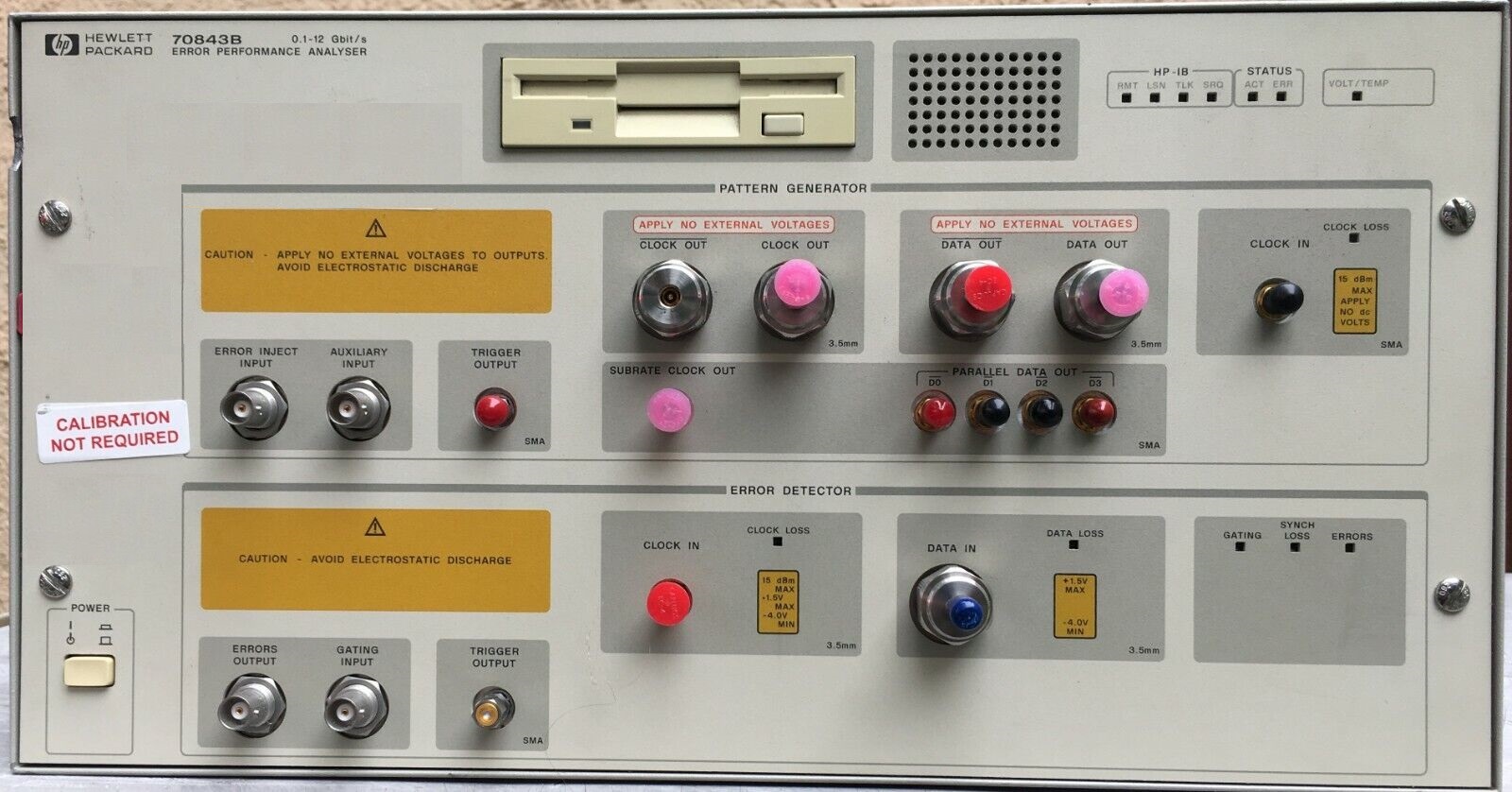 HP / Agilent 70843B 12 Gb/s Bit Error Rate Tester
