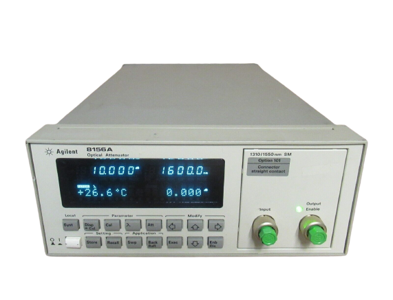 HP / Agilent 8156A Optical Attenuator 60dB attenuation with 0.001dB resolution 1200nm to 1650nm