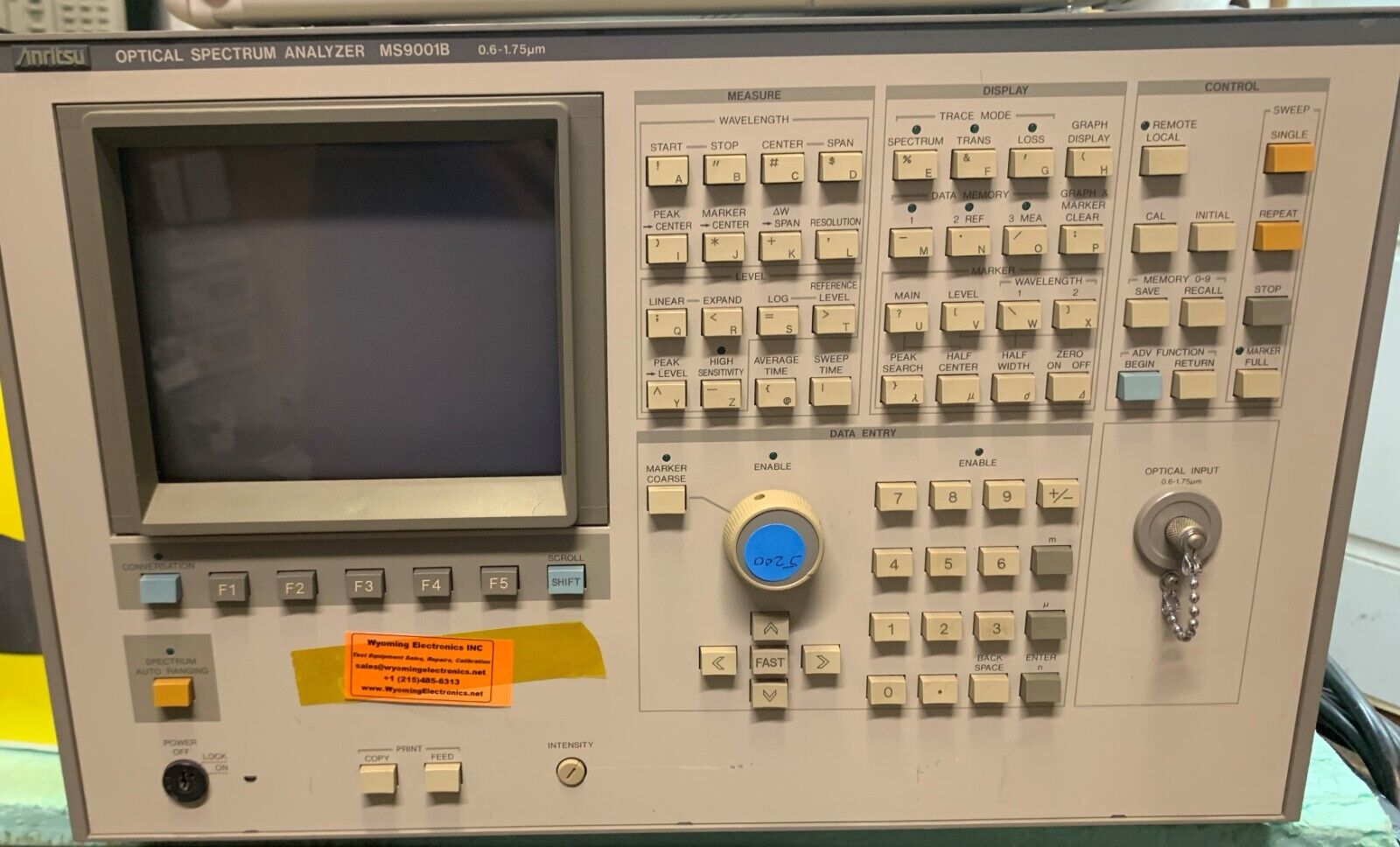 Anritsu MS9001B – Optical Spectrum Analyzer Anritsu MS9001B - Optical Spectrum Analyzer