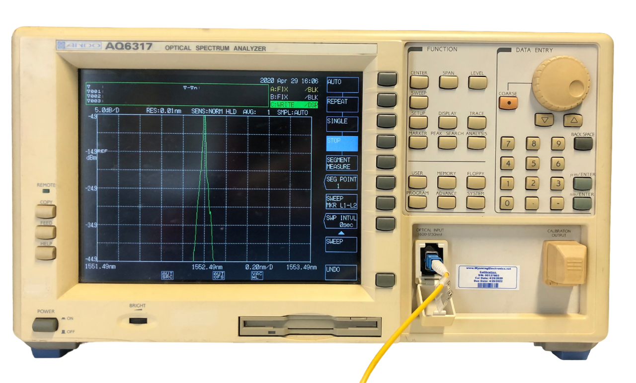 Ando AQ6317 600-1750nm Optical Spectrum Analyzer