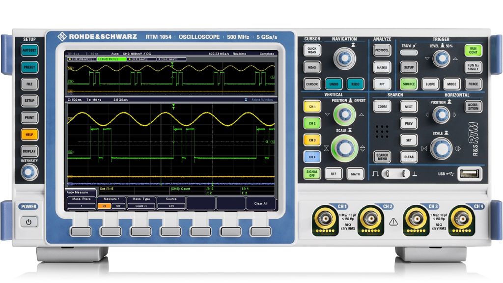 Rohde & Schwarz RTM1054 4 Ch, 500 MHz, Digital Oscilloscope