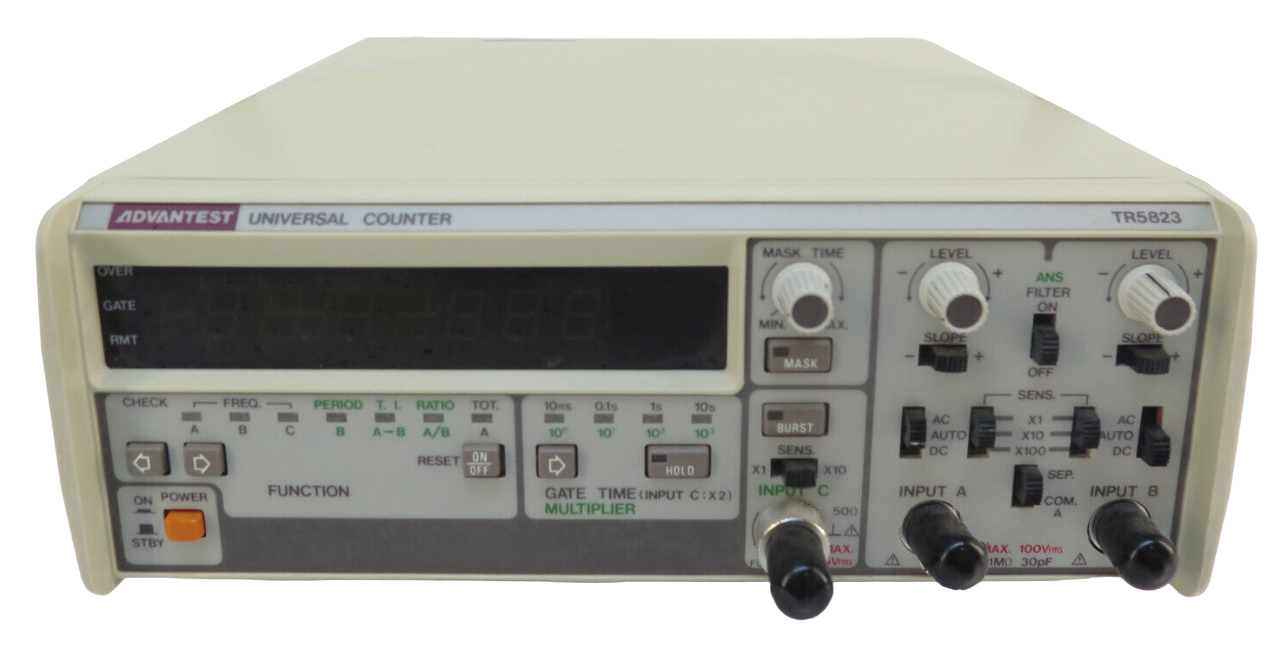 Advantest TR5823 Universal counter - Wyoming Electronics Inc