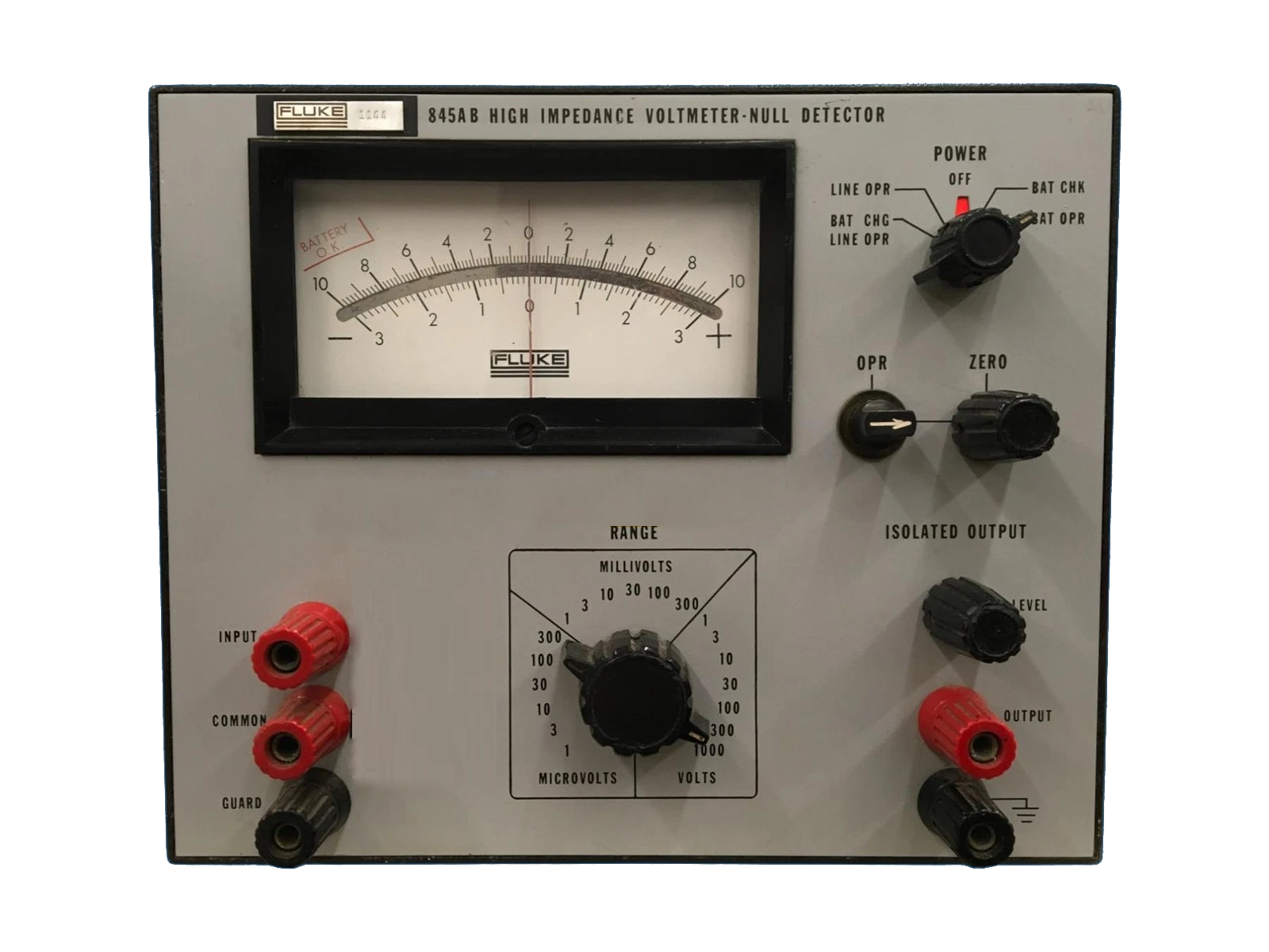 Fluke 845AB High Impedance Voltmeter – Null Detector FLUKE 845AB