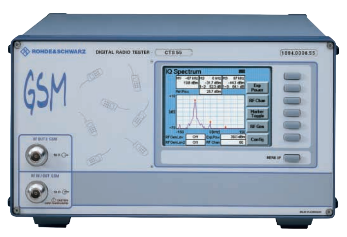 Rohde & Schwarz CTS55 Radiocommunication Analyzer, GSM900/1800/1900, TFT Colour, automatic test