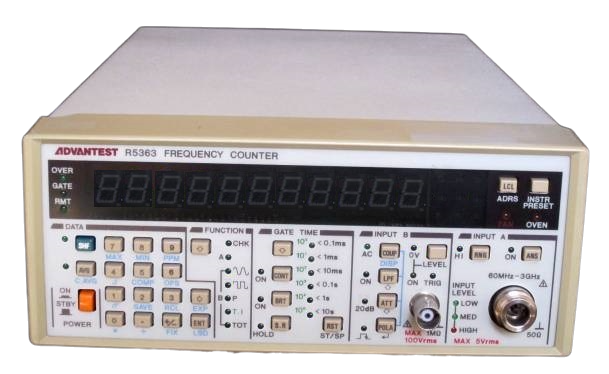 Advantest R5363 Frequency counter - Wyoming Electronics Inc