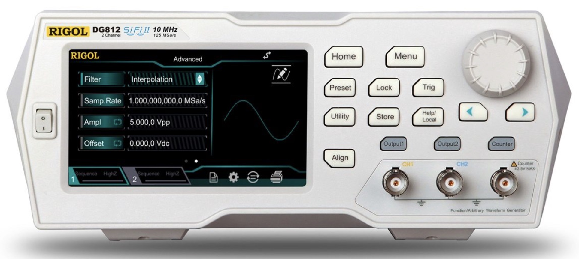 Rigol DG812 – 10 MHz Function/Arbitrary Waveform Generator