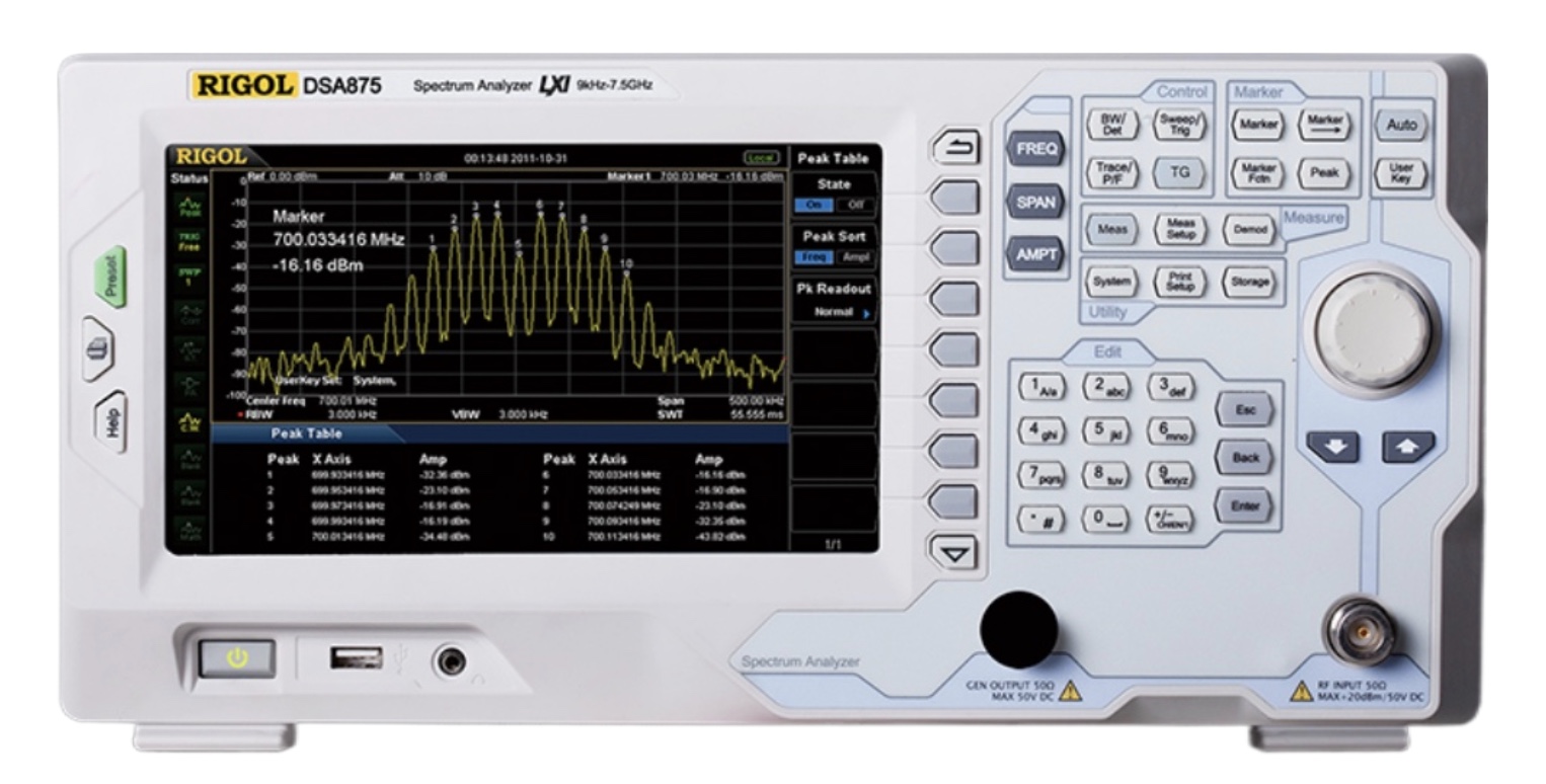 Rigol DSA875 – Spectrum Analyzer 7.5 GHz