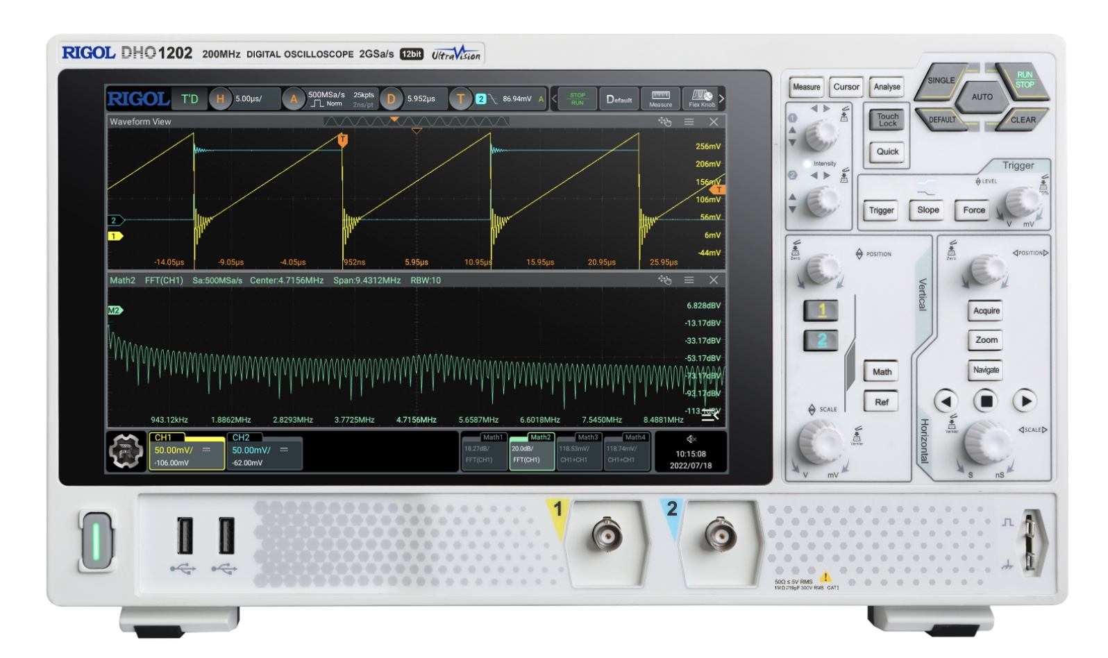 Rigol DHO1202 – 2-Channel Digital Oscilloscope (200 MHz)