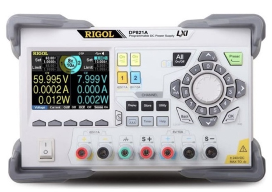 Rigol DP821A – Power Supplies, 140 W dual output, 60V/1A, 8V/10A