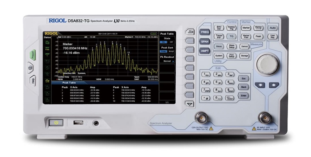 Rigol DSA832-TG – Spectrum Analyzer with Tracking Generator 3.2 GHz
