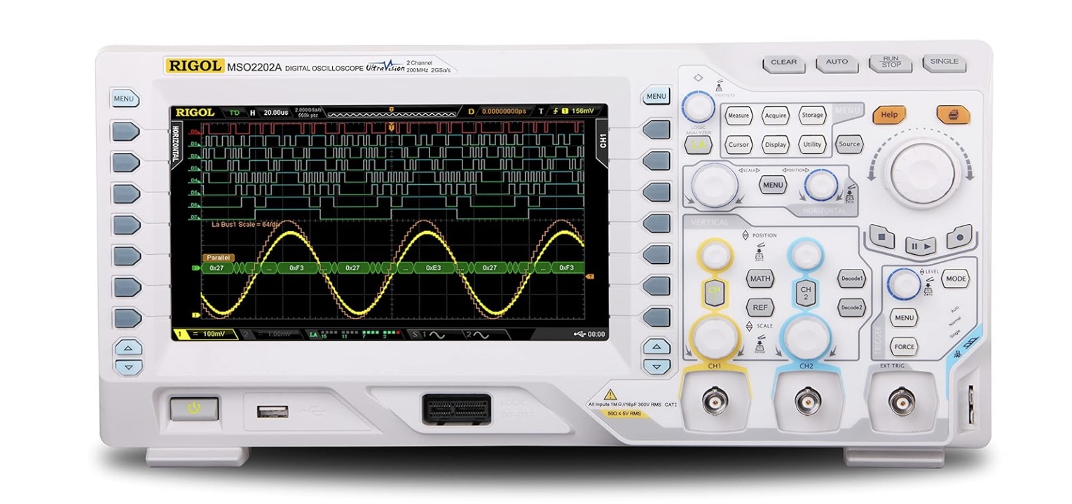 Rigol MSO2202A – 200 MHz, 2 Channels, 16 Digital Channels