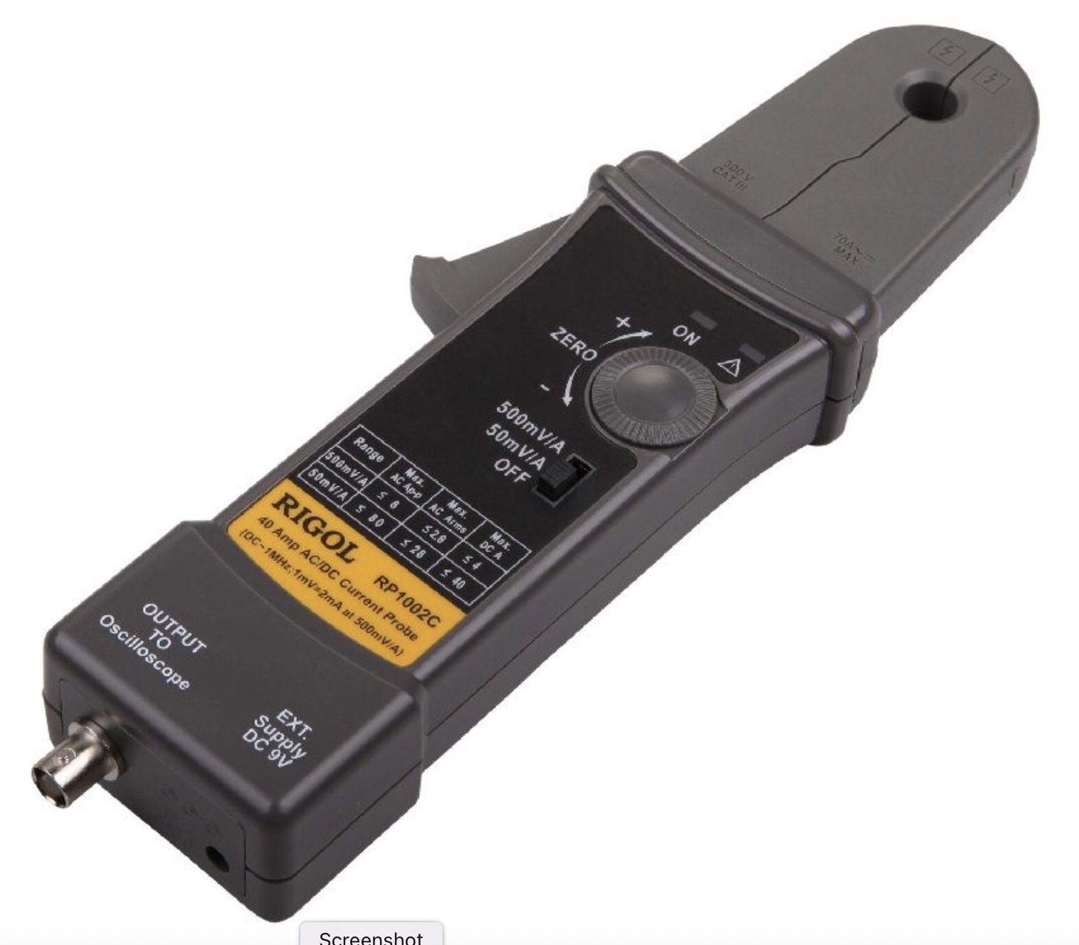 Rigol Rp1002C Current Probe, Dc-1 Mhz,100A Peak