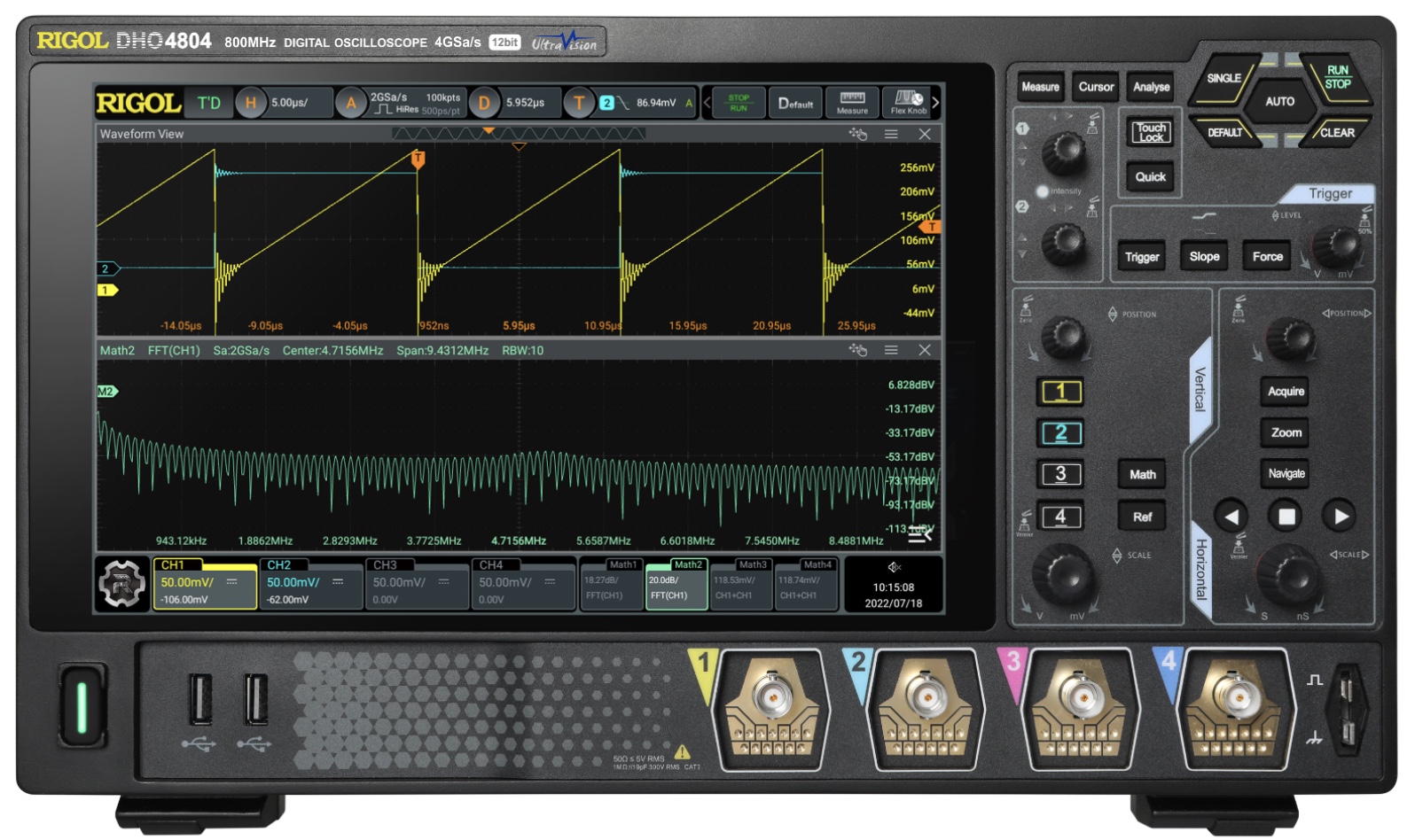 Rigol DHO4804 – 4 Channel Digital Oscilloscope (4 Channel / 800 MHz)