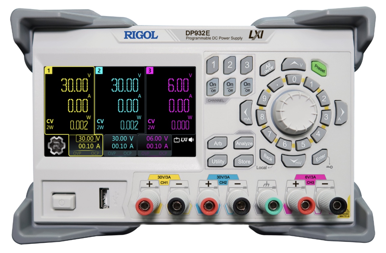 Rigol DP932E – Power Supplies, 3 channel(s), 198 Watts, 60 Volts	6 Amps