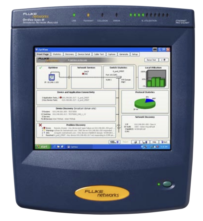 Fluke OPVS3-GIG-ATE – Networks Optiview Series 3 Gigabit OPVS-3-GIG Network Analyzer