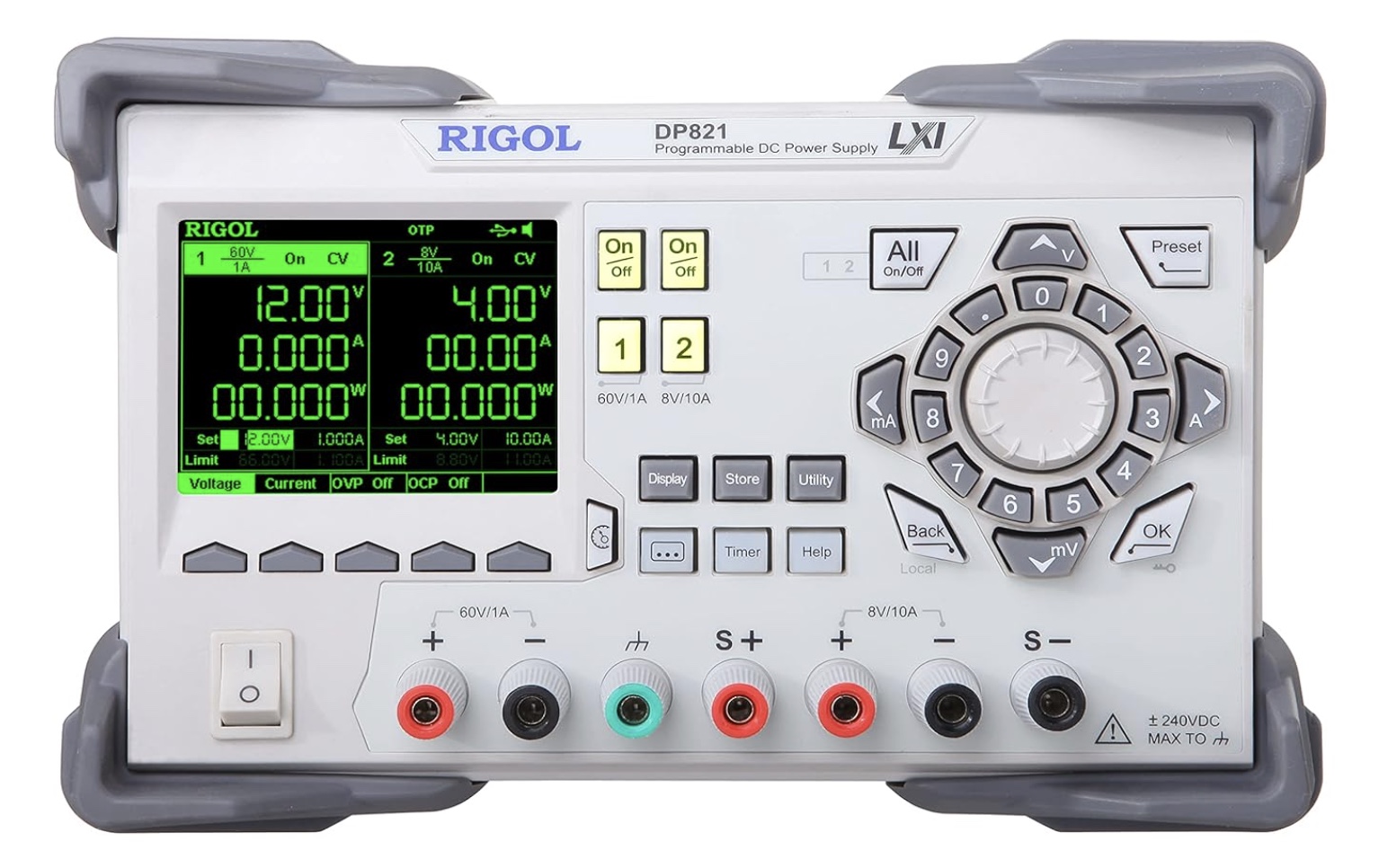 Rigol DP821 – Power Supplies,  140 W dual output, 10 mV/10 mA