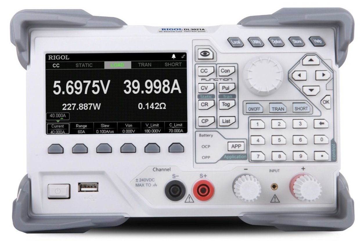 Rigol DL3021A – Electronic Load, Single output, 150 V/40 A/30 kHz, total power up to 200 W