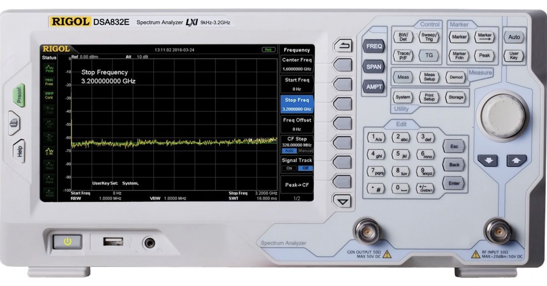 Rigol DSA832E – Spectrum Analyzer 3.2 GHz