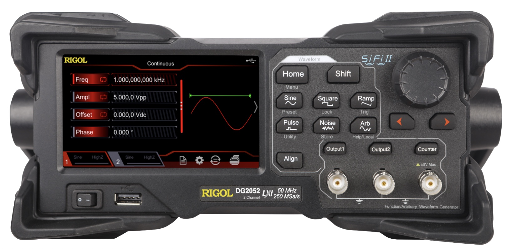 Rigol DG2052 – 50 MHz Function/Arbitrary Waveform Generator