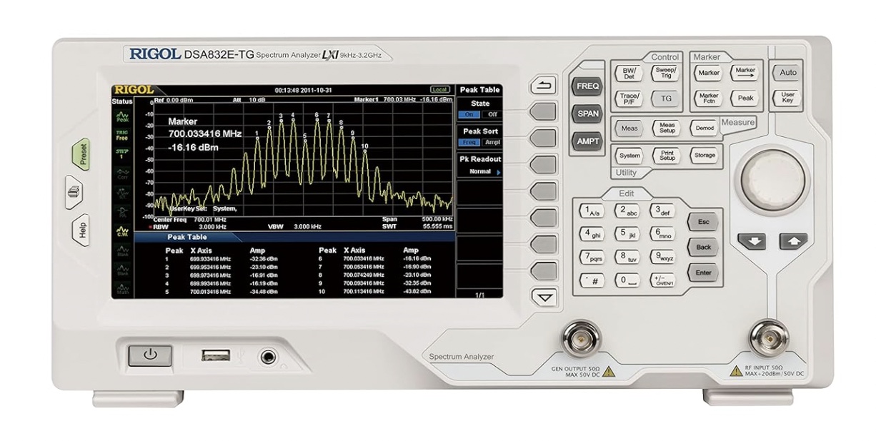 Rigol DSA832E-TG – Spectrum Analyzer with Tracking Generator 3.2 GHz