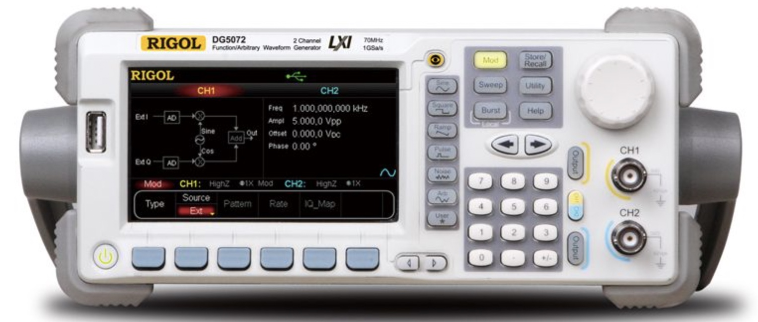 Rigol DG5072 – 70 MHz Function/Arbitrary Waveform Generator, 2 channels, 128 M