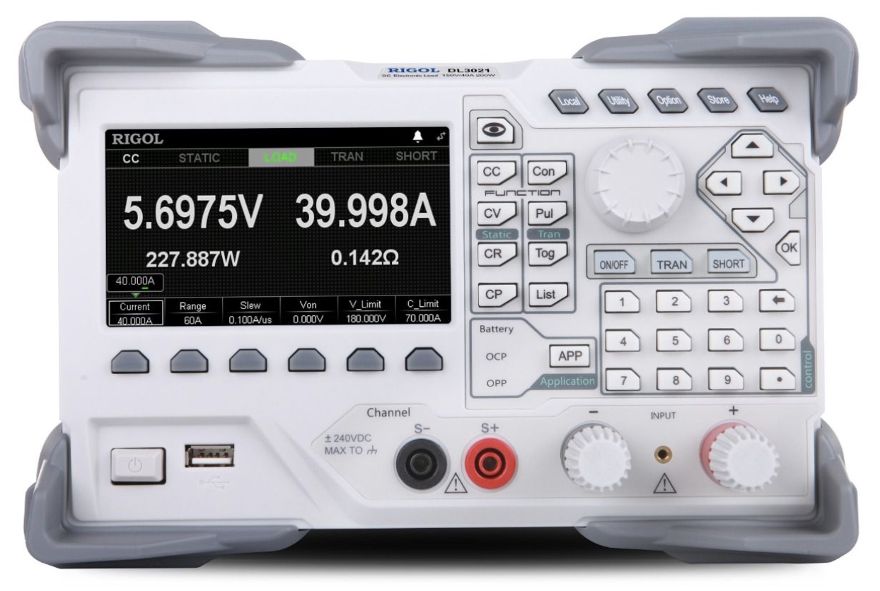 Rigol DL3021 – Electronic Load, 200W Electronic Load with single input 150V/40A/15kHz