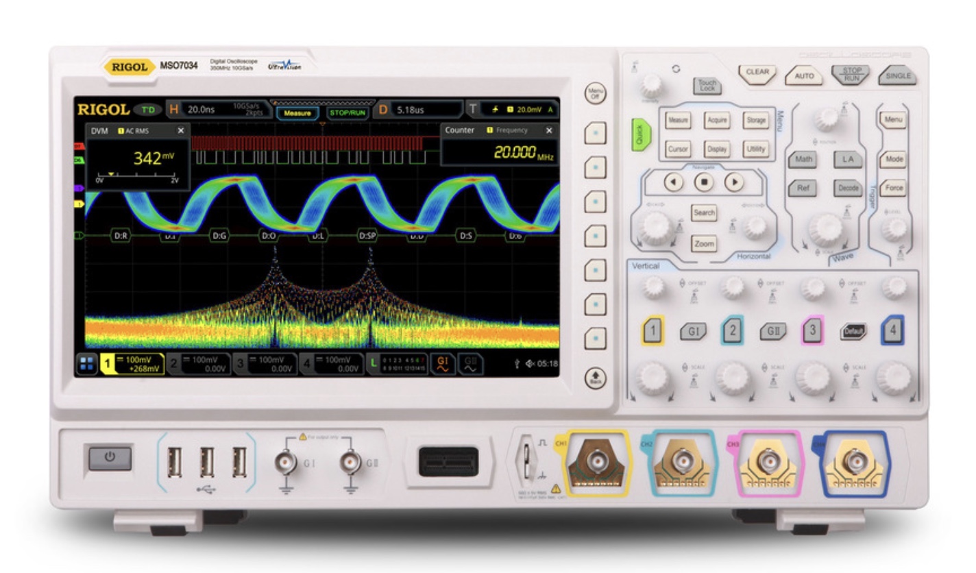 Rigol MSO7034 – 350 MHz Mixed Signal Oscilloscope