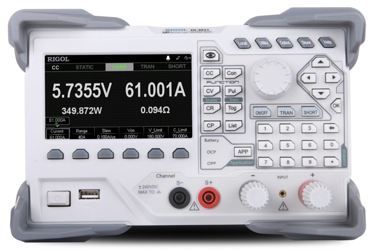 Rigol DL3031 – Electronic Load, Single output, 150 V/60 A/15 kHz, total power up to 350 W