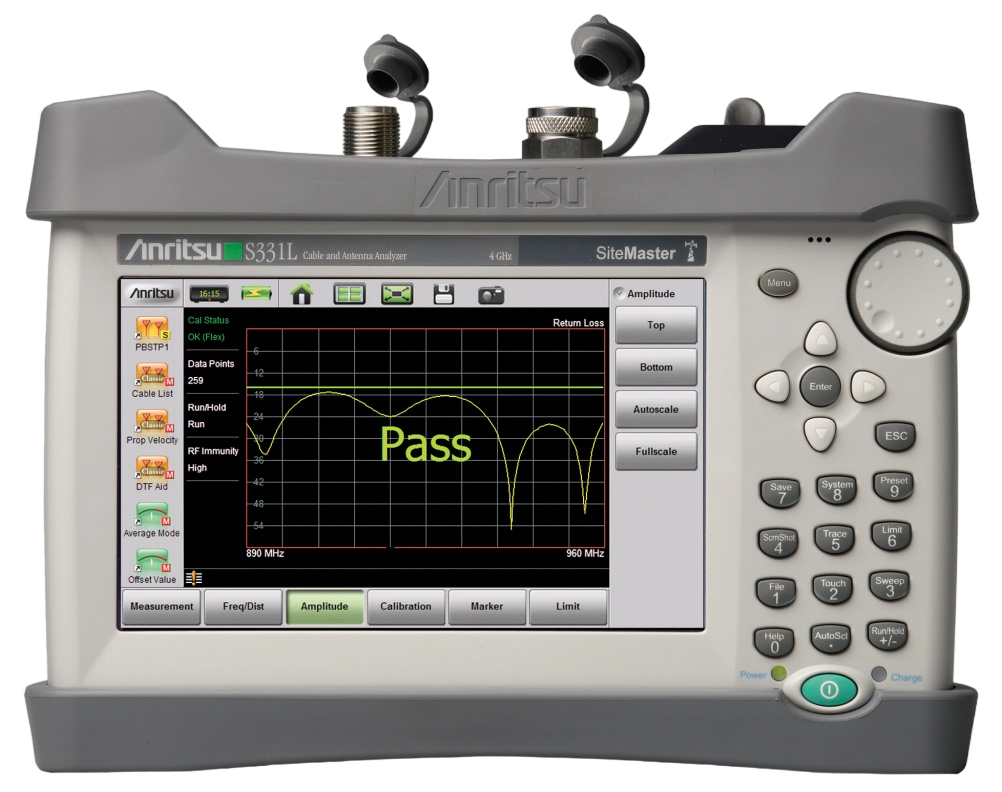 Anritsu S331L Site Master Handheld Cable and Antenna Analyzer; 2 MHz to 4 GHz