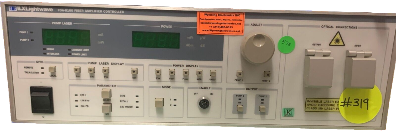 ILX Lightwave FOA-8100 Fiber Optic Amplifier Controller