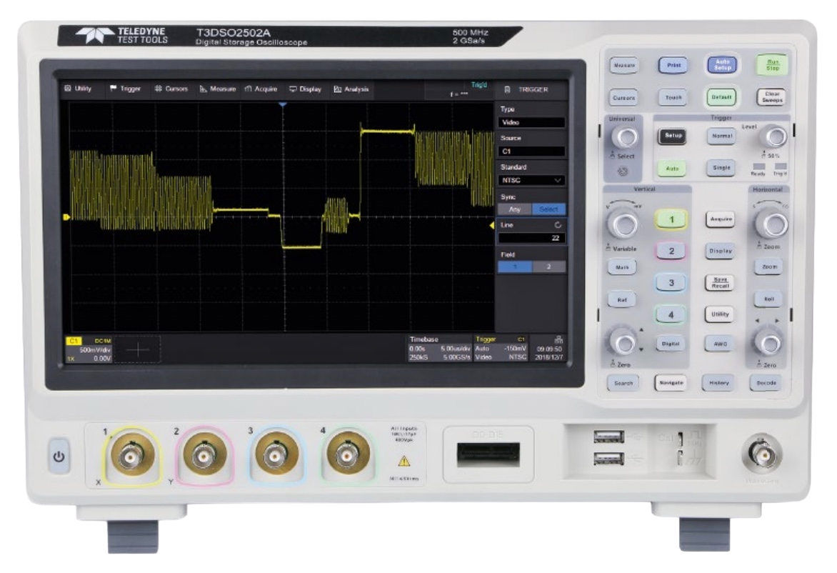 Teledyne LeCroy T3DSO2502A - 500MHz in 2 Channel Mode / 350MHz in 4 Channel Mode