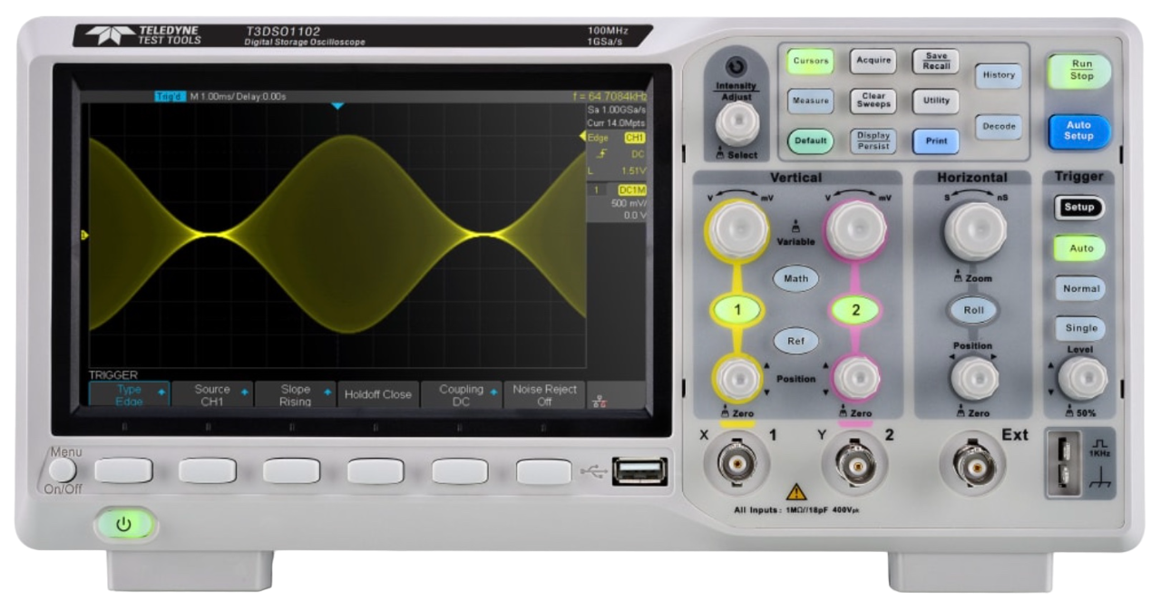 Teledyne LeCroy T3DSO1102 - Two Channel, 100 MHz Digital Oscilloscope