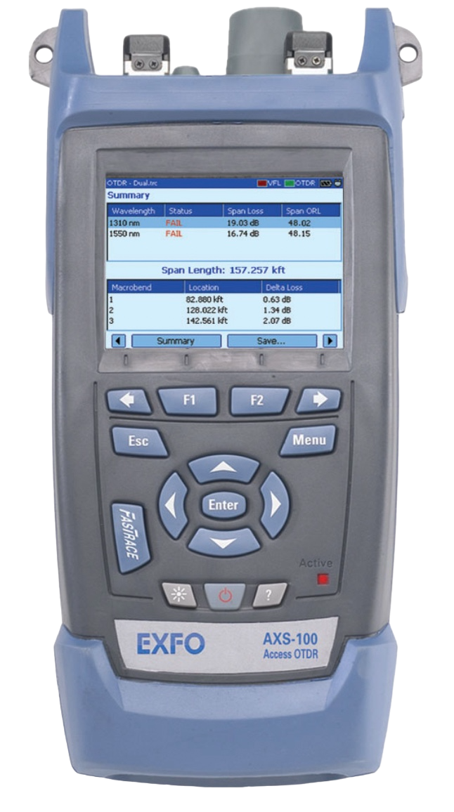 Exfo AXS-100 Singlemode OTDR