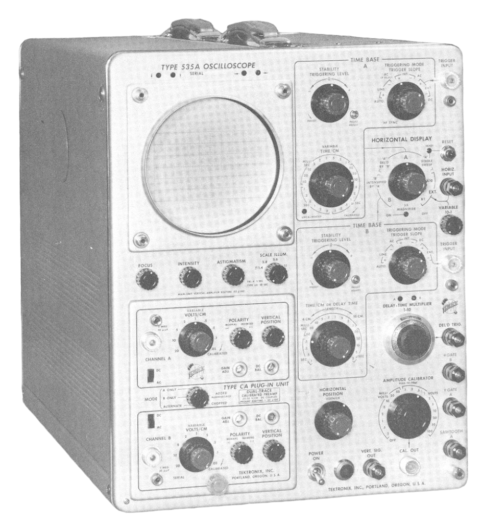 Tektronix Type 535A Vacuum Tube Oscilloscope, 10/15 MHz