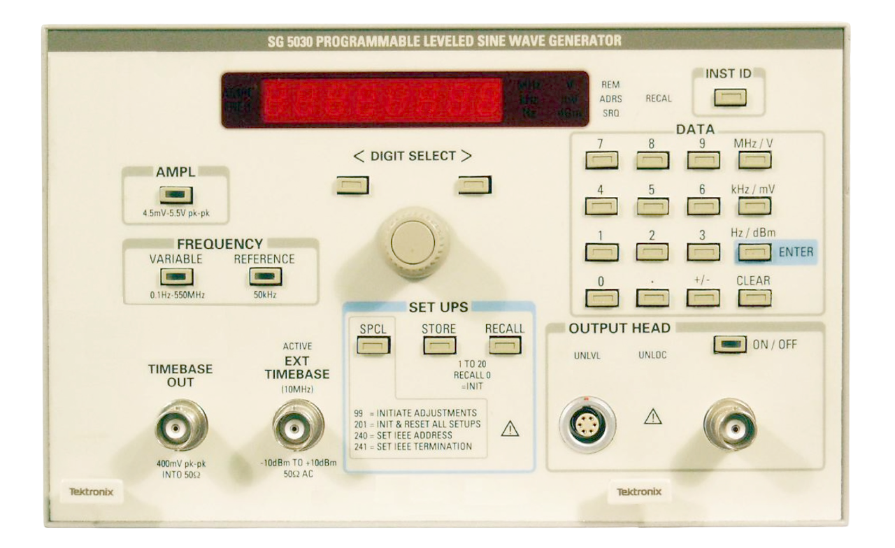 Tektronix SG5030 Programmable Level Sine Wave Generator