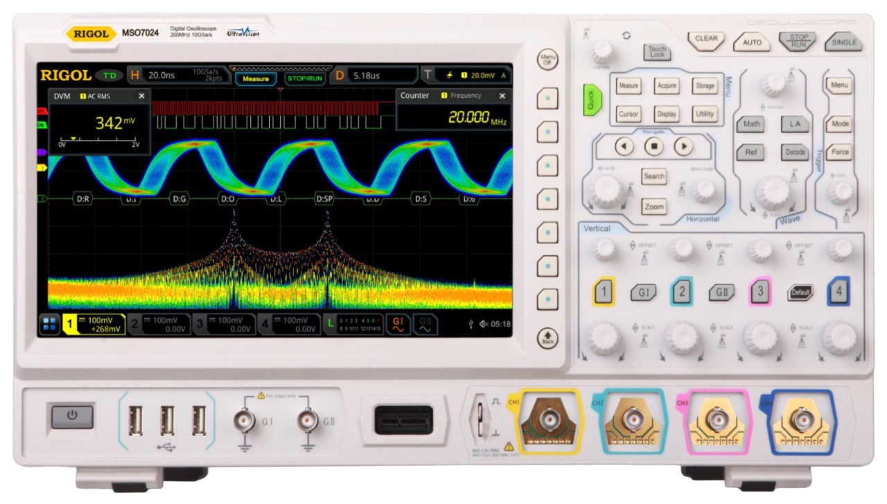 Rigol MSO7024 - 200 MHz Mixed Signal Oscilloscope