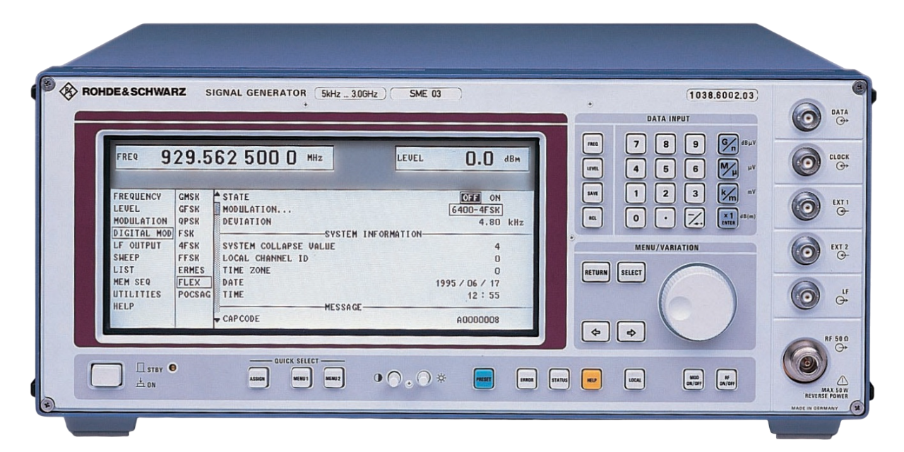 Rohde & Schwarz SME03 5KHz to 3GHz Signal Generator