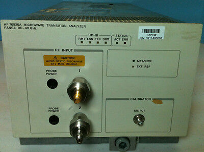 HP 70820A MICROWAVE TRANSITION ANALYZER RANGE DC-40 GHz