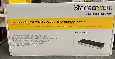StarTech AC DK30CH2DEP Triple Monitor 4K USB-C Dock with 5xUSB3.0 Ports 100W