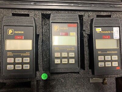 3M Photodyne 3 X 19 XT Optical Attenuato FULL SET OPTICAL METERS W CASE
