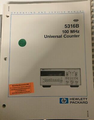 HP 05316-90014 5316B 100MHz Universal Counter Operating and Service Manual